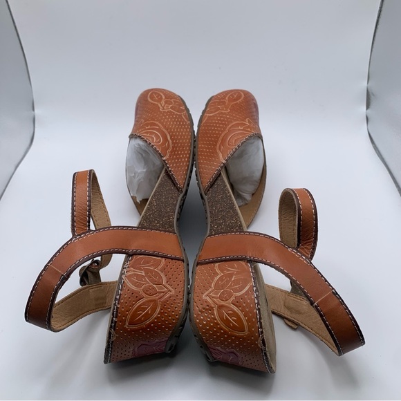 NWB Women's L’Arrtiste Spring Step Lizzie Clogs colorful leather 38US7.5-8 1624 - Picture 6 of 11
